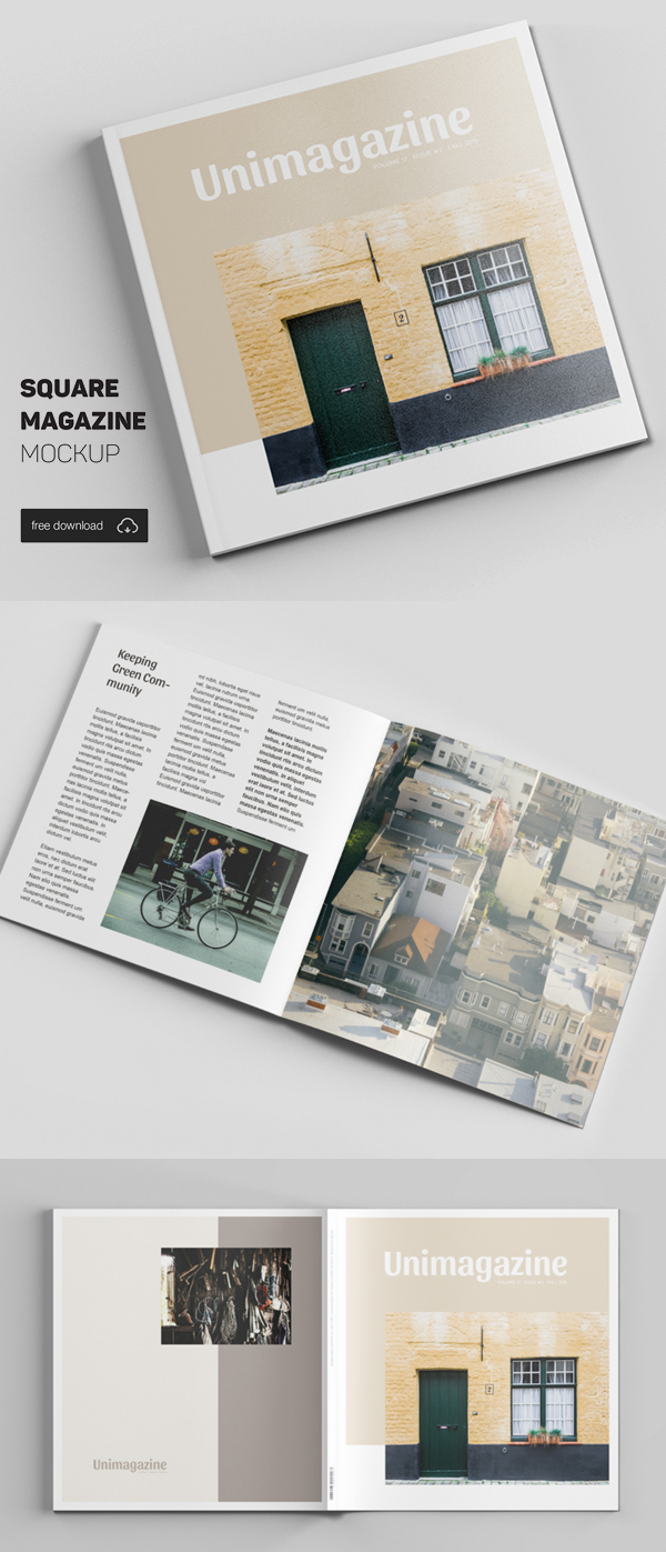 The best magazine mockup will help you showcase your editorial designs like magazines, books or catalogs. Free Square Magazine Mockup Freebies Psd