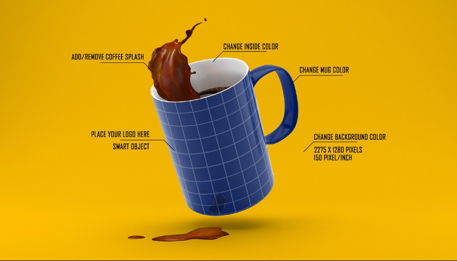 Free water splash psd psd to download. Download Free Mug Logo Mockup Mug Mockup Free Download