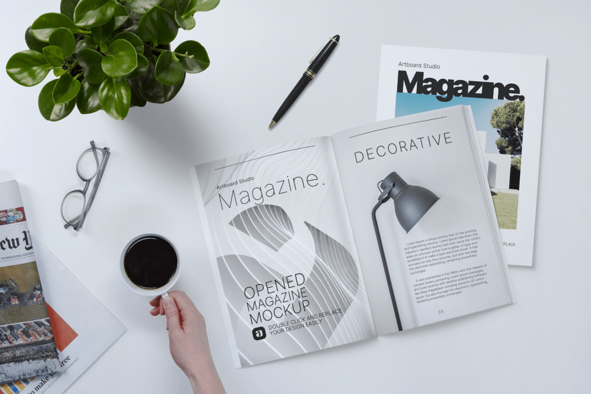 Free for personal and commercial use. Animated Magazine Mockup Template