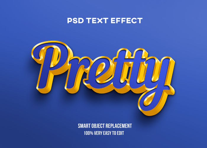 The effect is high resolution and you can easily use it in your projects. Pretty Blue Gold Glossy Text Effect Psd Mockup Free Download