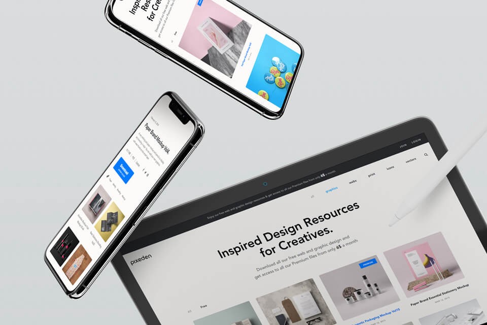 Iphone, ipad, macbook, imac, android, apple watch mockups in simple clay material . 20 Best Free Ipad Mockups And Templates Psd Sketch In 2019 By Trista Liu Prototypr