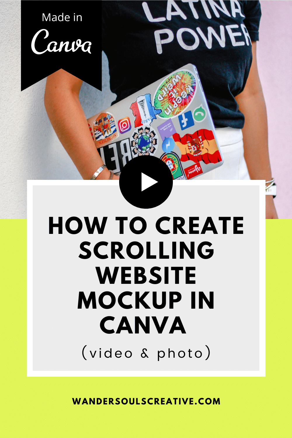 Get unlimited downloads on all our 89k templates! How To Create Scrolling Website Mockup In Canva Video Photo Wandersouls Creative