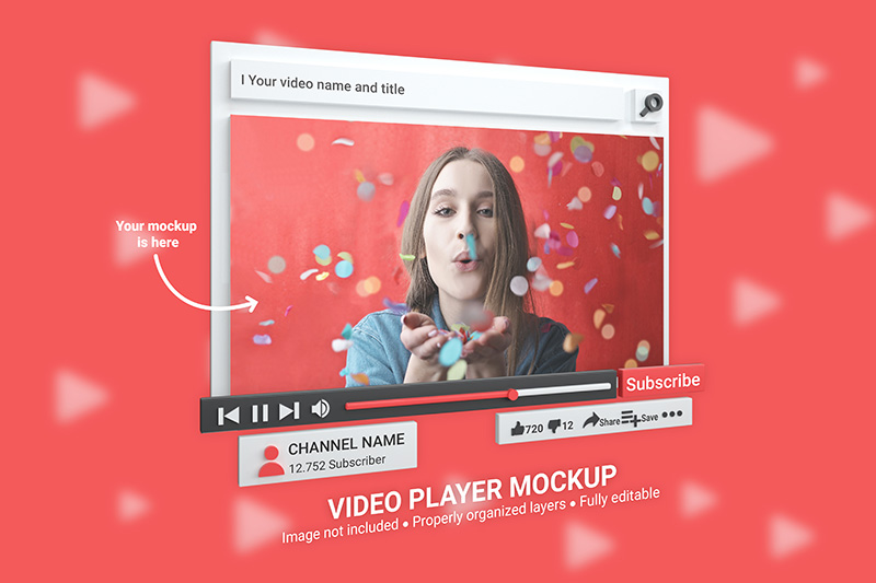 42+ Download Mockup Video Player&nbsp;Psd