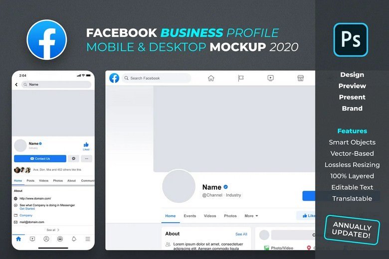 23+ Download Mockup Facebook Cover Psd